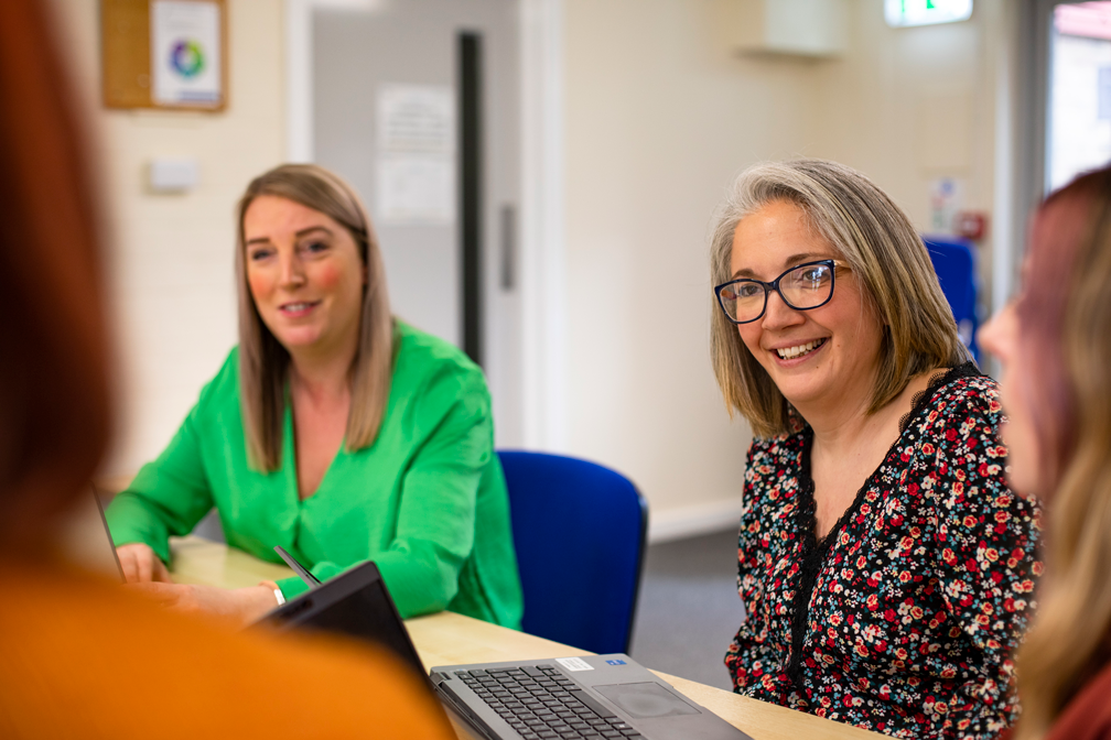 Colleagues enjoying a meeting together